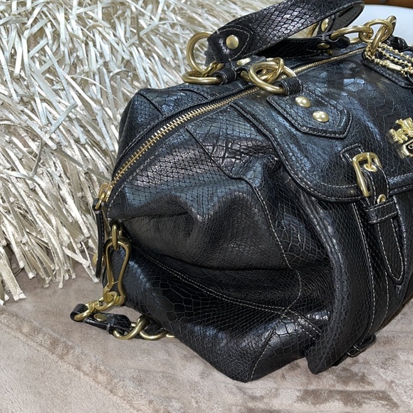 Coach python embossed black handbag❤️❤️❤️ - Picture 2 of 15